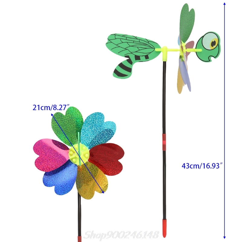 3D Sequins Animal Bee Windmill Wind Spinner Home Garden Yard Decoration Kids Toy Jy28 20 Dropship