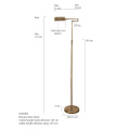 Adjustable Floor lamp with Swing Arm and Metal shade