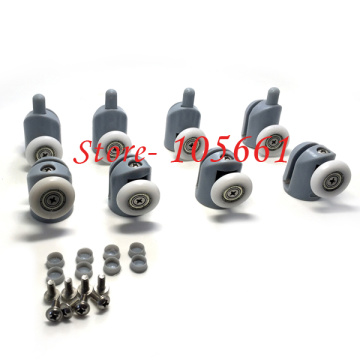 New Set of 8 Single Shower Door Rollers / Runners / Wheels / Pulleys / Radio 25 mm Diameter Home Bathroom Replacement Parts