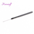 15pcs Black color plastic handle hook needle threader loop pulling needle for micro hair extensions tools