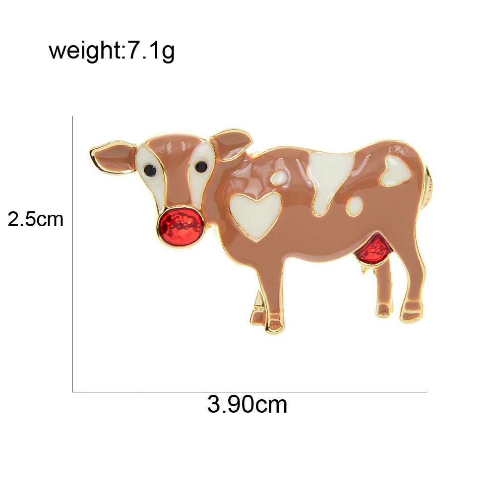 CINDY XIANG New Arrival Enamel Cow Brooches For Women Chinese Bull Year 2021 Fashion Autumn Badages High Quality 3 Colors