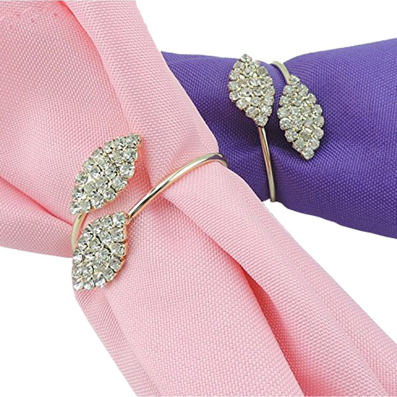 Napkin Rings Alloy flower Design Napkin Rings for Wedding Receptions Gifts Holiday Banquet Dinner Christmas Table Decoration