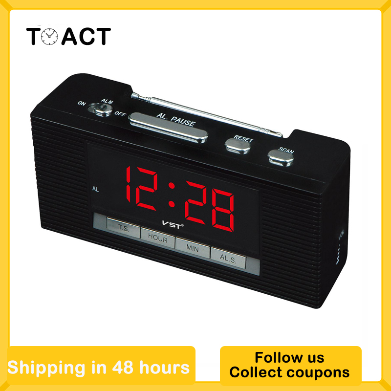 LED Clock FM Radio Alarm Clock Night Watch Electronic Table Digital Watches Luminova Bedroom Home Decor Best For Gift