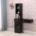 Wall Mount Hair Styling Station Beauty Salon Spa Mirrors Desk with 2 Drawers 1 Big Storage and 3 Shelves[US-Stock]