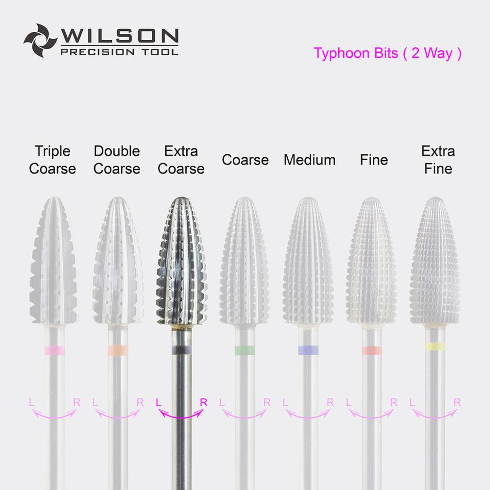 Typhoon Bit(Fastest Remove Acrylics&Gels)-Two directional(for All Hand use)-WILSON Carbide Nail Drill Bit