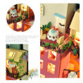 Cutebee DIY DollHouse with Dust Cover Doll House Miniature Dollhouse Furniture Toys for Children New Year Christmas Gift Casa