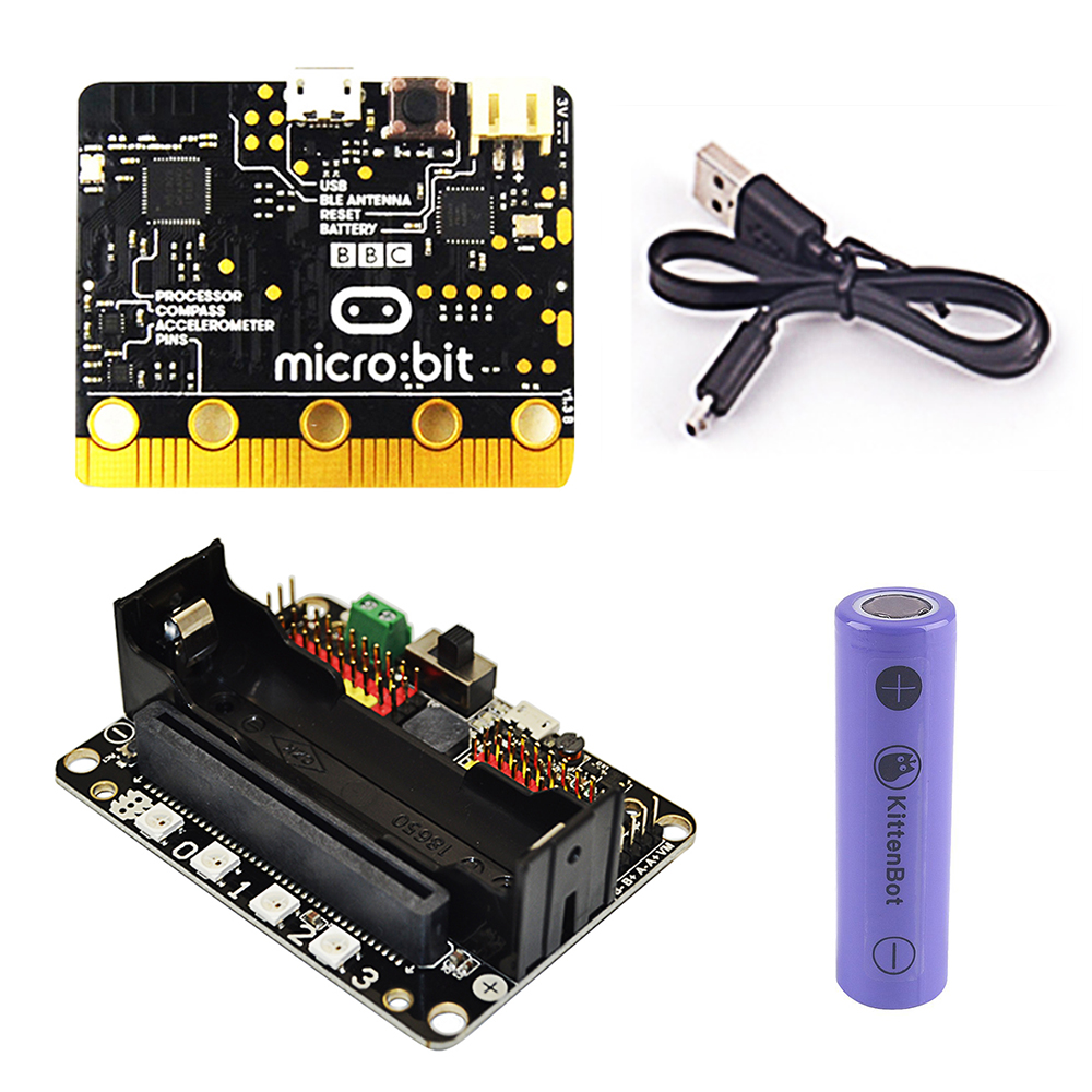 BBC Micro:bit Starter Kit with Micro:bit Breakout Board,Microbit Board case and Alligator Clips Used for Teaching DIY Beginners