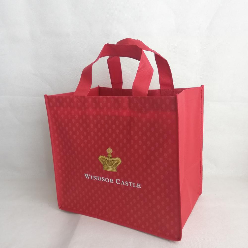 500pcs/lot Stylish Non-woven Tote Bags Printed Your Company's Logo Recyclable Grocery Totes for Exhibition Events Gift Stores
