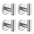 Silver Black Hooks Bathroom Kitchen Hanger Stainless Steel Wall Hook Keys Coat Towel Hook Robe Hardware Towel-Hanger Rack 1pcs