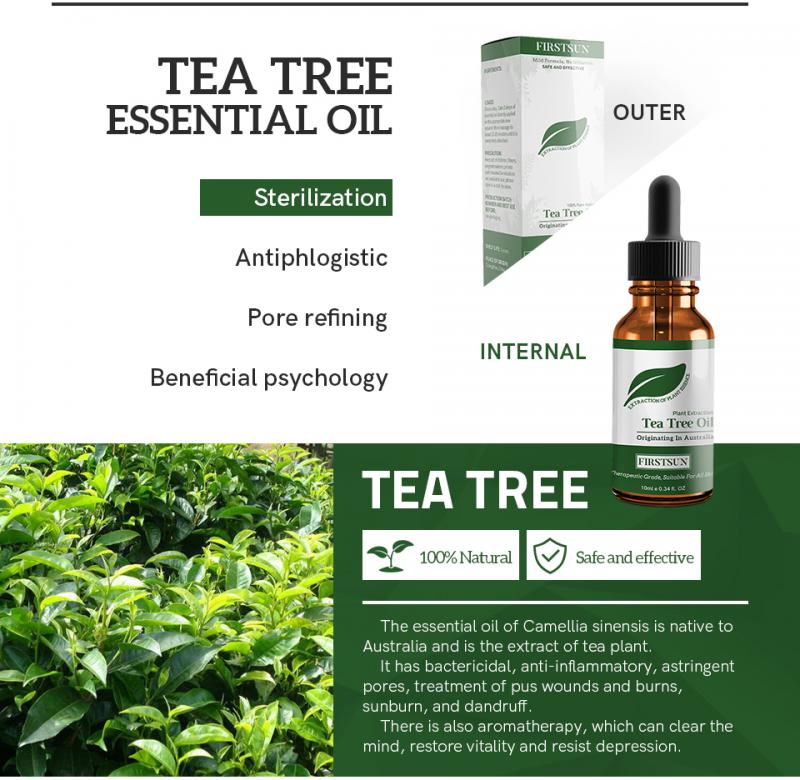 Natural Tea Tree Essential Oil Fade Acne Marks Shrink Pores Repair Essential Oil Moisturizing Skin Care TSLM2