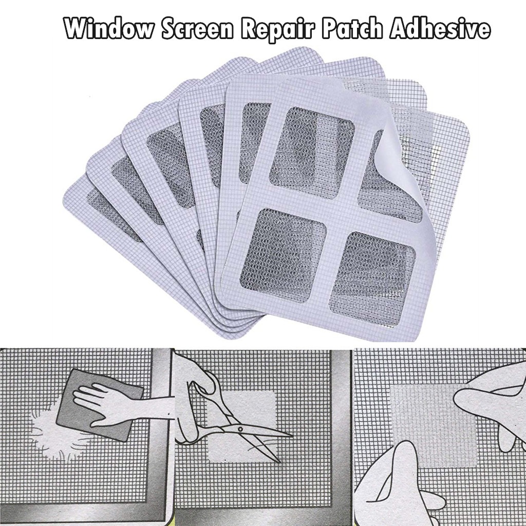 Portable Offer price 12 Pack Window and Door Screen Repair Patch Adhesive Repair Kit Hot Sale