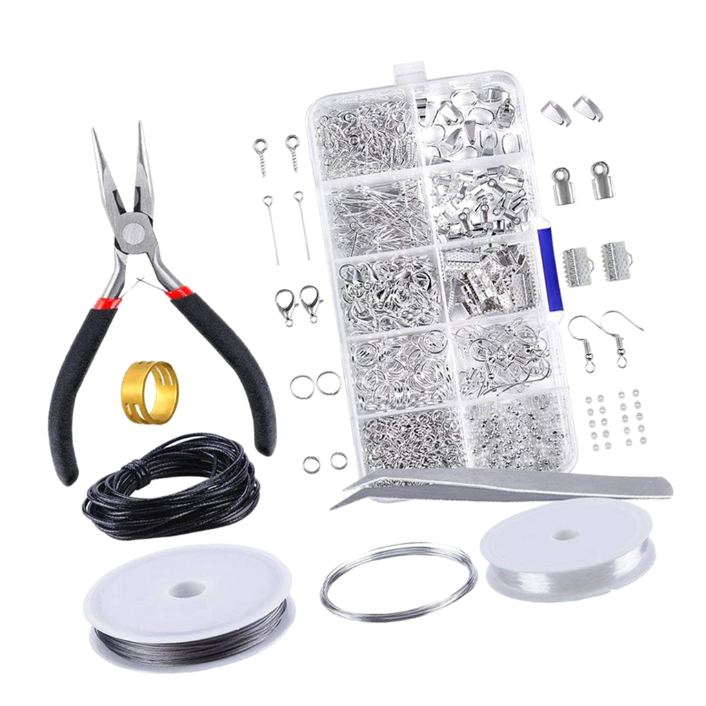 1 Box Jewelry Making Starter Kit Set for Earrings Bracelet Necklace Findings DIY Crafting