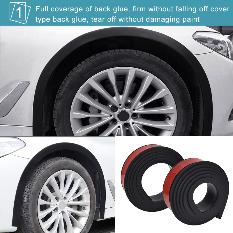 SPEEDWOW Universal Car Mudguard Trim Wheel Arch Protection Moldings For Most Cars Trucks SUVs Car Styling Moulding 1.5Mx3.8CM