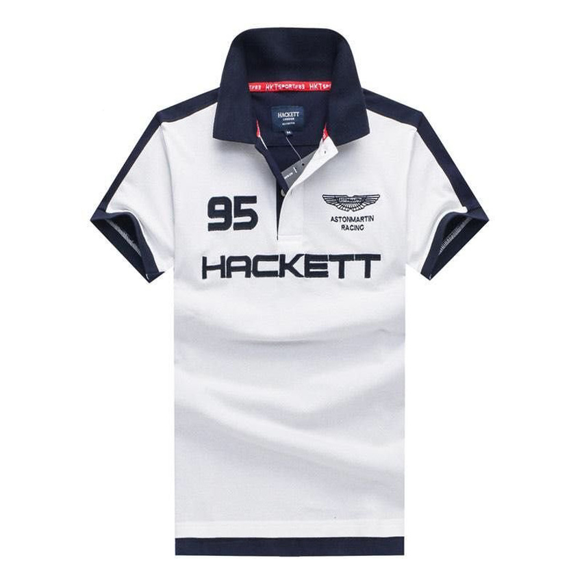 100% Cotton Summer Men Polo Shirt Short Sleeve Hackett Brand Embroidery Breathable Tops Tees Golf Tennis Sport Men's Polo Shirts