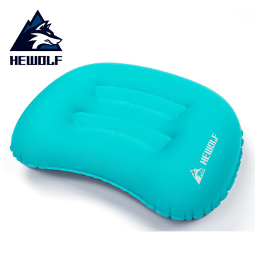 Hewolf Inflatable Camping Travel Pillow Ultralight Portable Inflatable Pillow Air Cushioning Outdoor Travel TPU Lumbar Pillow