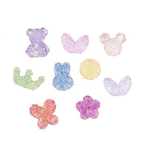 Factory New Arrive Soft Candy Resin Slime Charms Love Heart Bear Bowknot Flower Crown Butterfly Flatbacks Slime Embellishments