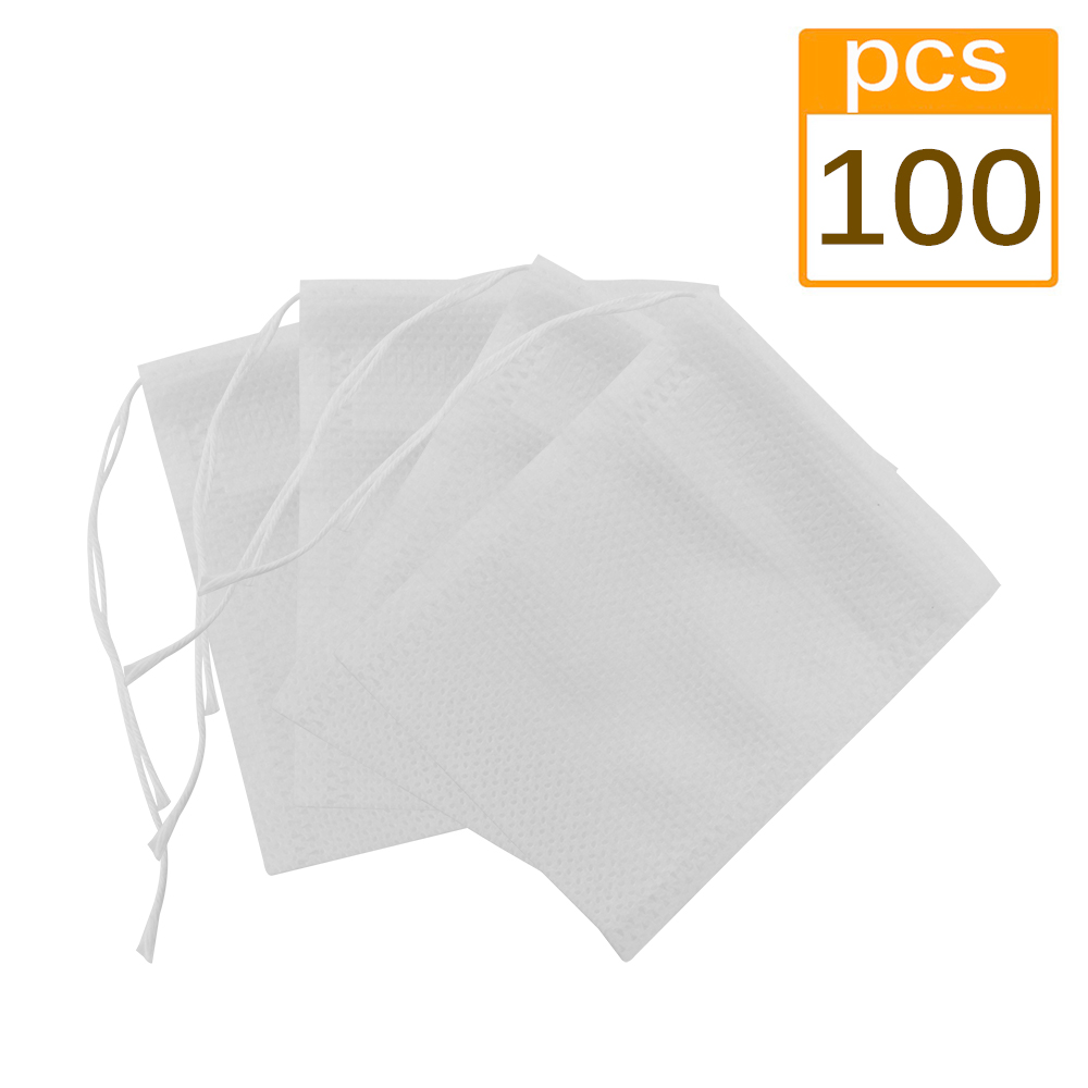 100 Pcs/Lot Disposable Tea Bags With String Heal Seal 5.5*7cm Sachet Teabag Empty Tea Bags For Herb Loose Tea