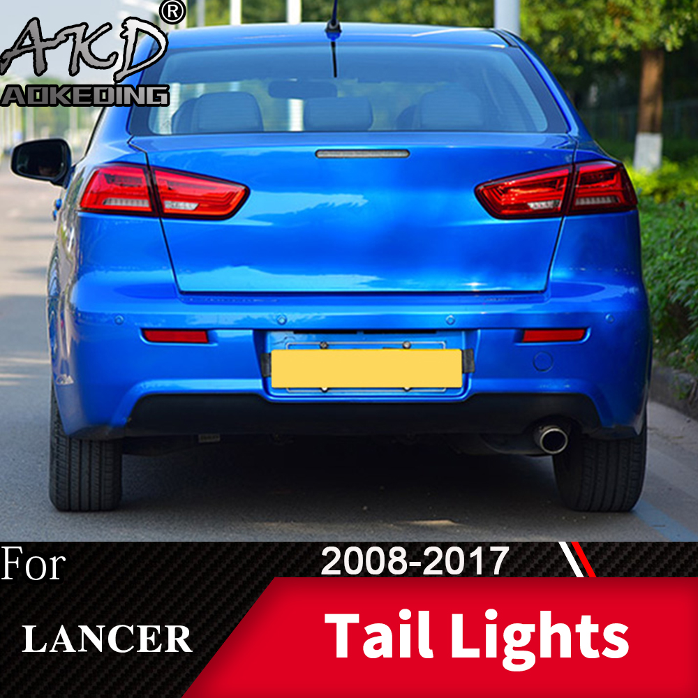 Tail Lamp For Mitsubishi Lancer 2008-2017 Lancer EX LED Tail Lights Fog Lights Daytime Running Lights DRL Tuning Car Accessories