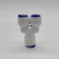 1/4" OD Tube Y Type PE Pipe Fitting Hose Plastic Quick Connector Aquarium RO Water Filter Reverse Osmosis System