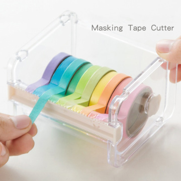 1 Pcs Masking Tape Cutter Japanese Stationery Washi Tape Storage Organizer Cutter Desktop Office Tape Dispenser School Supplies