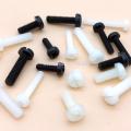 50pcs M2 M3 M4 Metric Threaded Black White Nylon Plastic Phillips Pan Head Cross Round Screw Bolt length 5mm-25mm