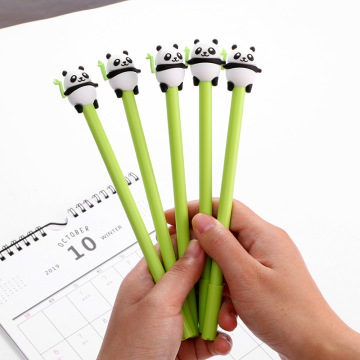 2 pcs/lot Kawaii Cute Panda Gel Pen black ink Signature Pen Escolar Papelaria School Office Supply Promotional Gift