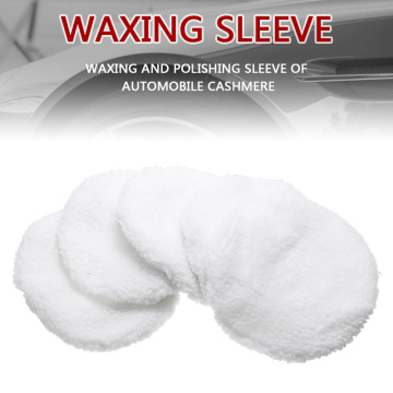 5pcs White Wool Polishing Buffing Buffer Sleeve Pads 240mm 9-10inch Car Polisher Waxing Pads Auto Care Accessories