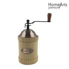 Wood body manual ceramic burr coffee grinder