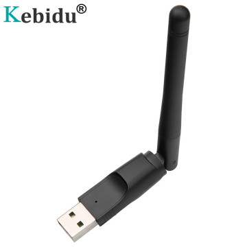 kebidu MT-7601 Chip 150Mbps USB 2.0 WiFi Wireless Network Card 802.11 b/g/n LAN Adapter with Rotatable Antenna for Laptop