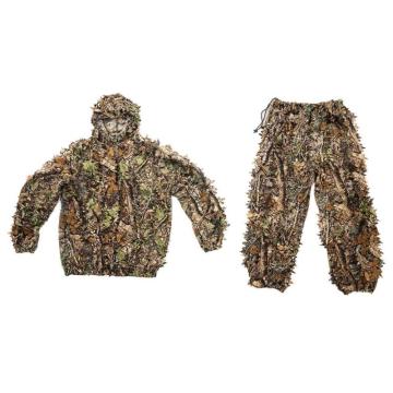 Polyester Outdoor Jungle 3D Leaf Camouflage Woodland Sniper Hunting Ghillie Suits Birdwatching Clothing