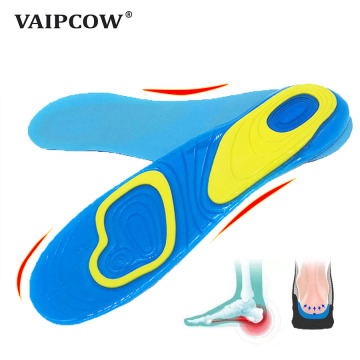 VAIPCOW Silicon Gel Insoles Shock Absorption soft Comfortable insoles Sport Shoe Insole Pad Massaging Insole for men and women