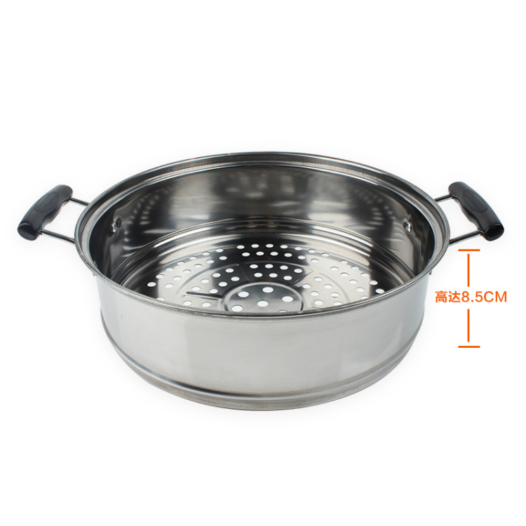 Hot Sale Direct Selling Metal Steamer Pot 2 Layers Thick Stainless Steel Steamer 28cm Double Boiler Pot Cooker Universal