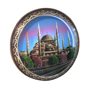 Handmade Copper Hagia Sophia Night Light Motif Traditional Gift Decorative