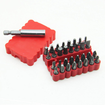 32pcs Screwdriver Bit Set Magnetic Bit Holder Torx T20 T25 PZ2 PH2 Hex SL with Storage Case