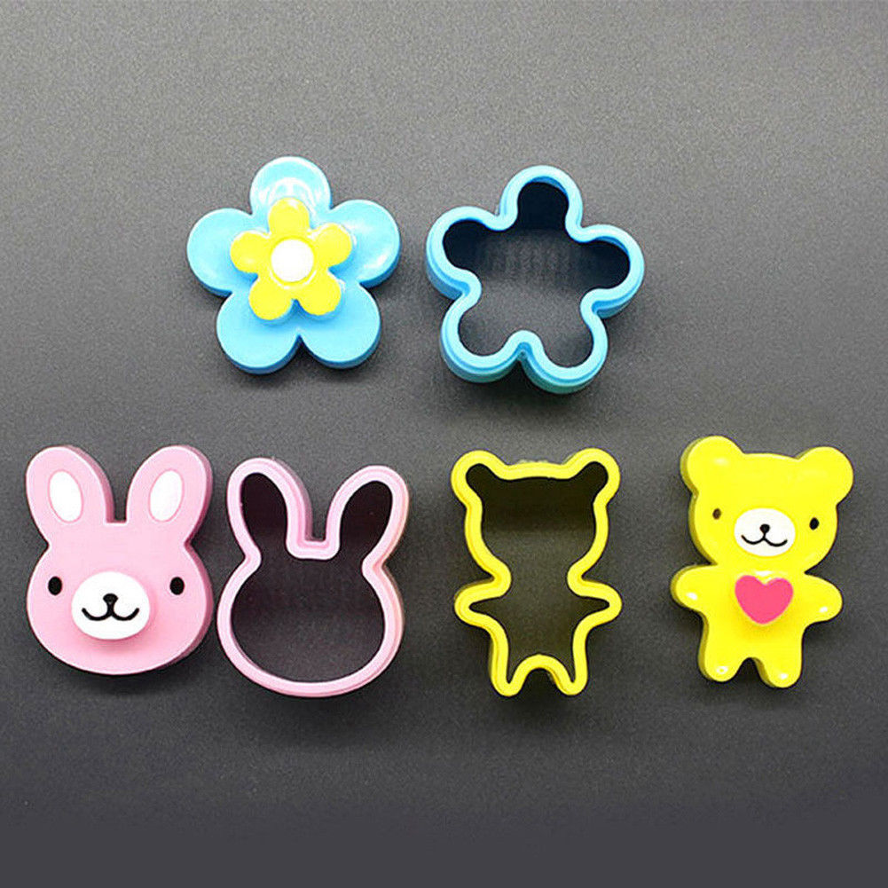 Cake Mould Cutter Shaped Cute Cartoon Bear Maker Sandwich Diy 3pcs Sets Kitchen Bento Mold Rice Kitchen Cake Decoration Tools