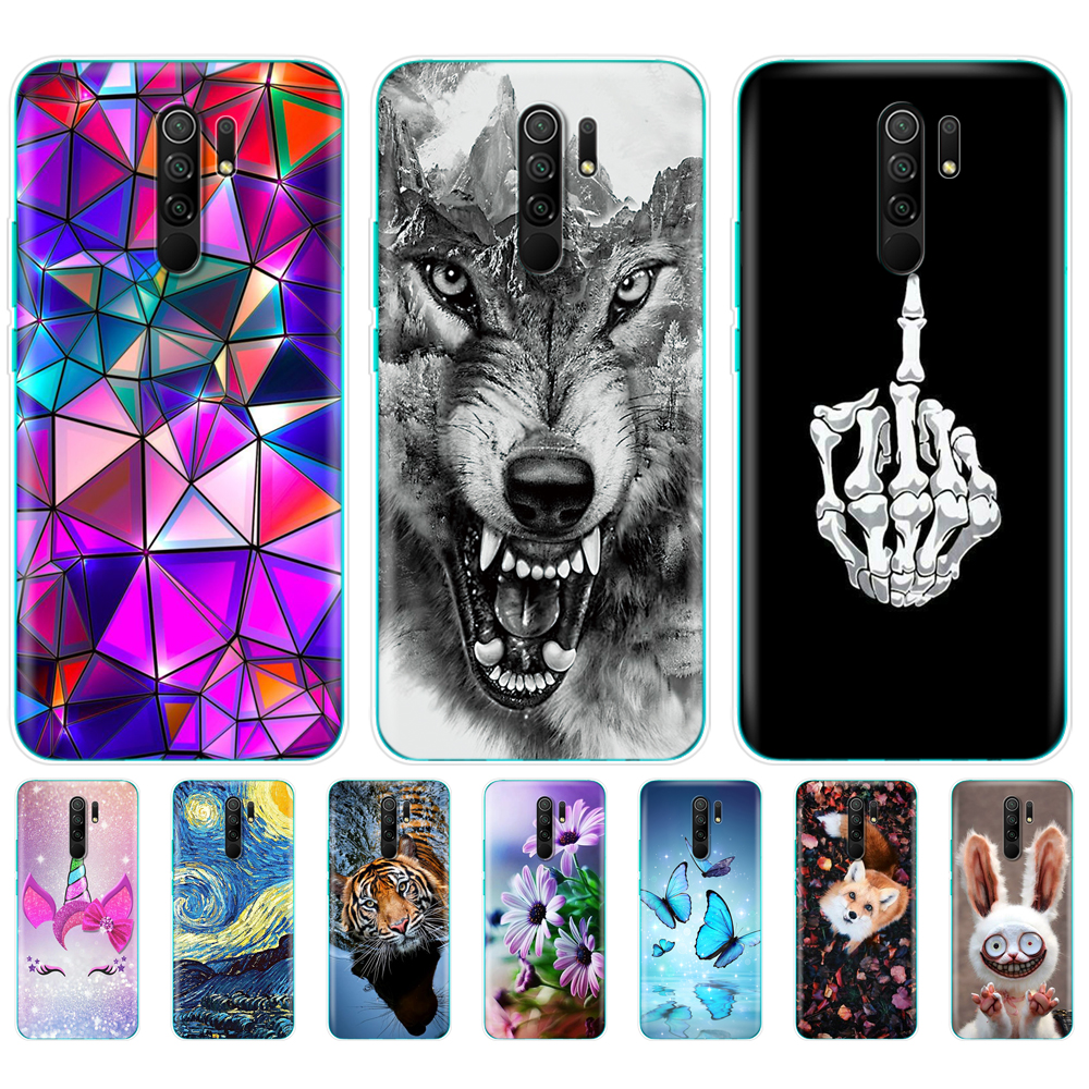 For xiaomi redmi 9 Case Silicon Back Cover Phone Case For redmi 9 Soft Case 6.53 inch etui Animal Floral Cartoon Marble coque