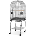 iKayaa Wrounght Iron Bird Parrot Cage Play Top Macaw Cockatoo Parakeet Conure Finch Cage + Stainless Steel Bowl Lockable Wheels