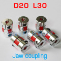 Flexible plum clamp coupler D20 L30 shaft size CNC Jaw shaft coupling 4/5/6/6.35/7/8/10mm 5mm 8mm