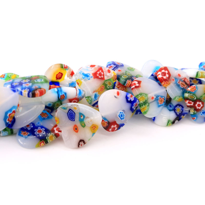 New Fashion Crystal Heart Shape Beads 20x20mm Colored glaze Glass Beads For Jewelry Making 10pcs Wholesale