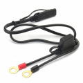 Motorcycle Battery Charger Cable Black Connector Accessories 10A Dustproof