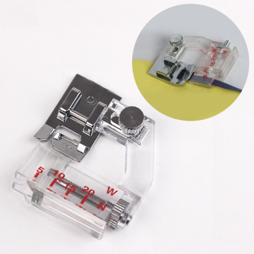 1Pc Adjustable Cloth Edge Presser Foot for Sewing Machine Transparent Scale Sewing Foot Household Sewing Machine Accessories