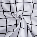 Liv-Esthete Fashion Classic Black Grid Bedding Set Double Queen King Bed Linen Soft Duvet Cover Pillowcase Flat Sheet For Adult