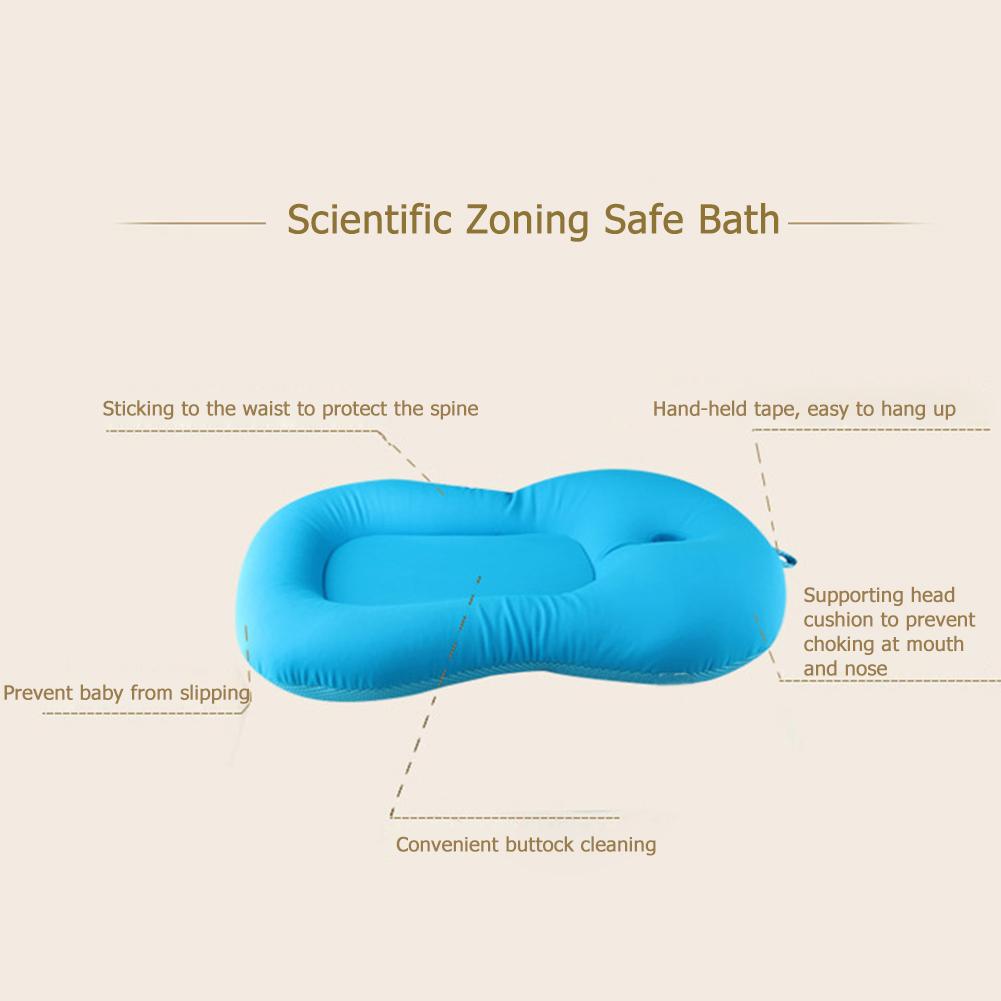 Newborn Bath Floating Pad Mat Baby Bath Tub Pad Baby Shower Portable Air Cushion Bed N NewBorn Safety Security Bath Seat Support
