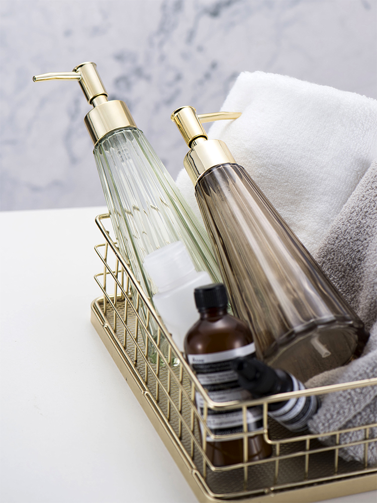 Nordic Style Umbrella Glass Lotion Soap Bottle Home Hand Sanitizer Bottle Shower Gel Bottle Bathroom Laquid Soap Dispenser LD096