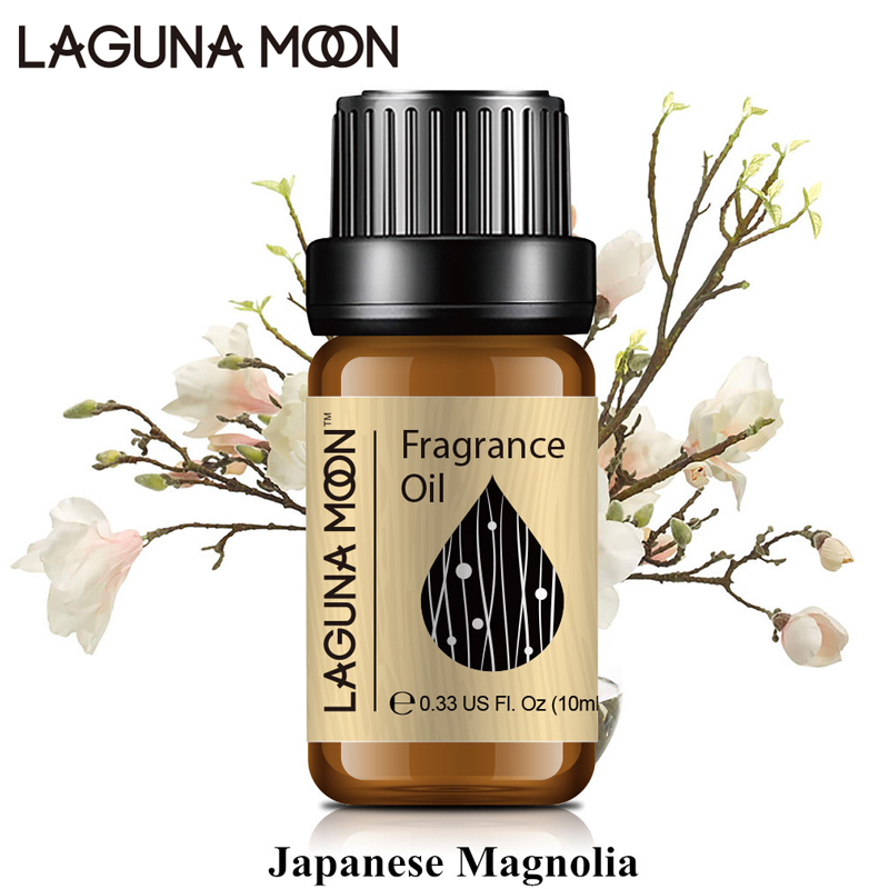 Lagunamoon Japanese Magnolia 10ml Fragrance Oil Orange Blossom Peach Passion Fruit Pineapple Plant Oil Aromatherapy Diffusers