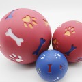 7.5/11cm Pet Dog Toy for Small Large Dogs Pure Natural Rubber Leakage Food Ball Interactive Pet Cat Teething Training Balls Toys