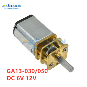 GA13-030 GA13-050 DC 6V 12V 30/60/100/150/200/300RPM Gear Motor Speed Reduction Gearbox Motor Micro High Speed Motor