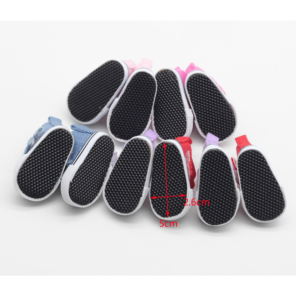 1 Pair Canvas Shoes For BJD Doll Fashion Mini Toy Shoes Sneaker Doll Shoes For Russian Doll Accessories High Quality 5cm