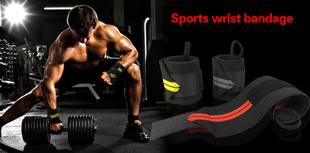 1pc Gym Fitness Adjustable Wristband Elastic Wrist Wraps Bandages for Weightlifting Powerlifting Breathable Wrist Support Tools