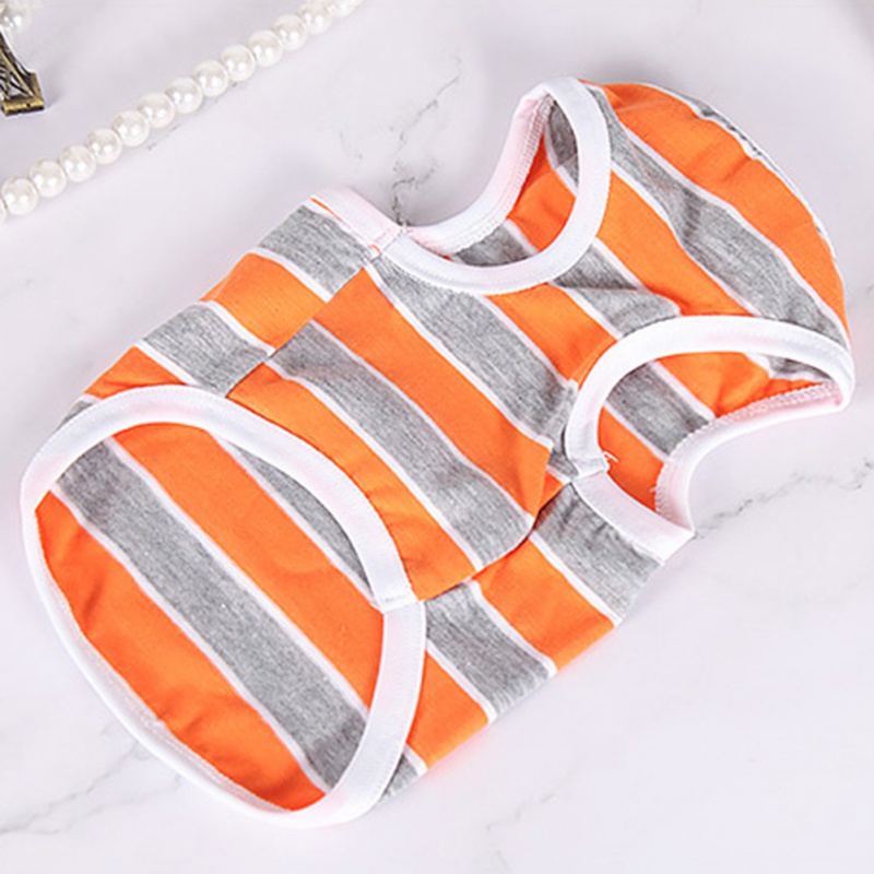 Dog Clothes Cartoon Striped Vest Puppy T-Shirt Coat Accessories Apparel Costumes Pet Clothes for Dogs Cats New